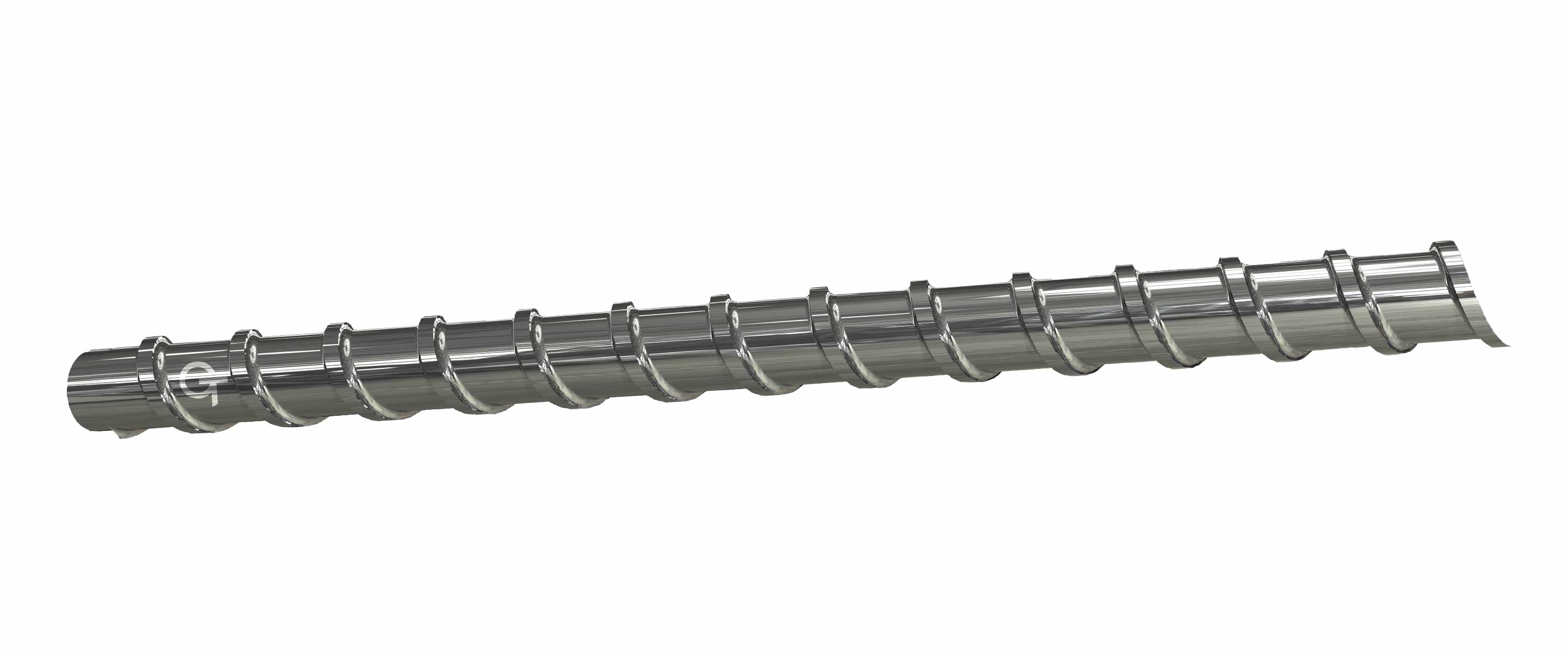 The LSR screw works like a dosing screw, but has a special geometry.