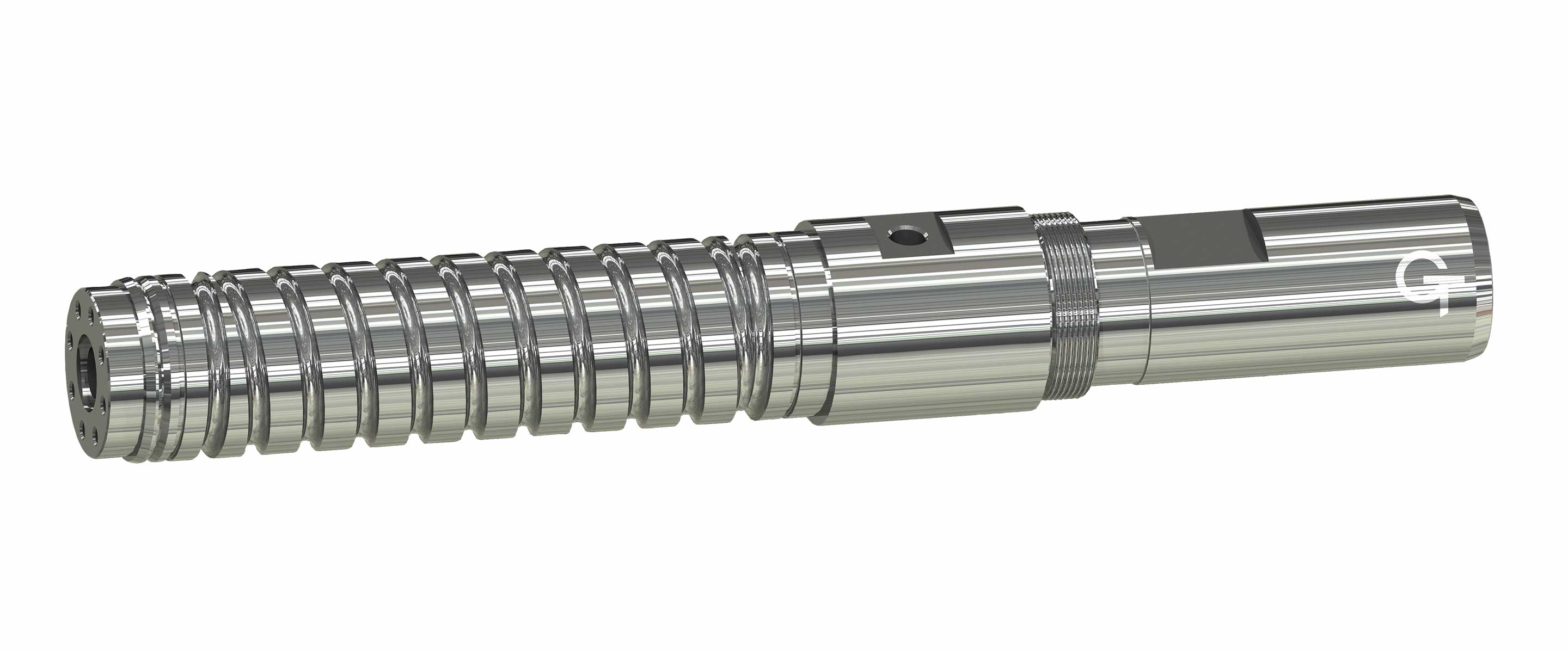 The LSR barrel is produced of bimetal with a cooling zone.